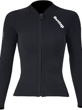 Owntop Women’s wetsuit  Black Zip-Front Neoprene Jacket